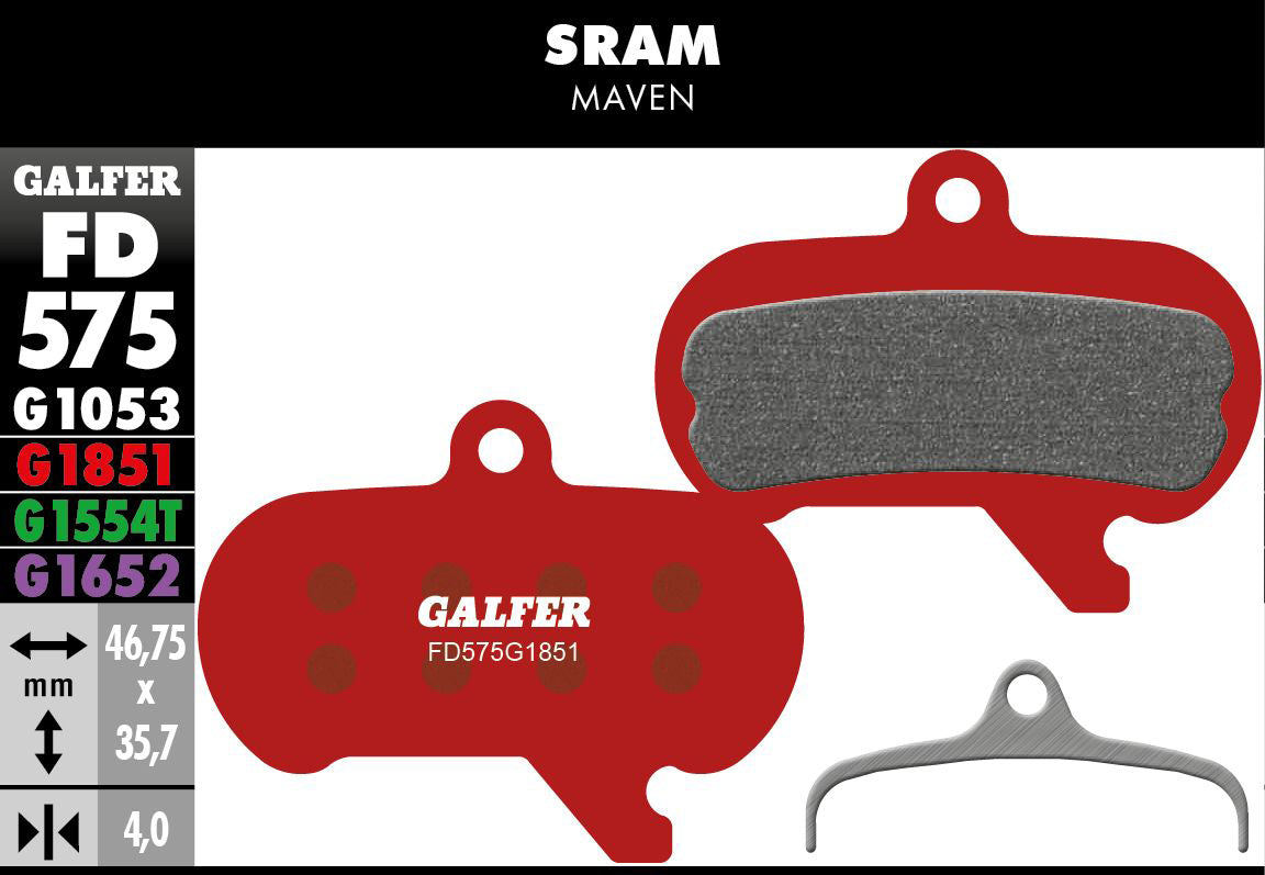 galfer advanced bremsbelaege sram maven