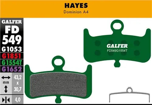 Galfer Bremsbeläge Pro für HAYES Dominion A4