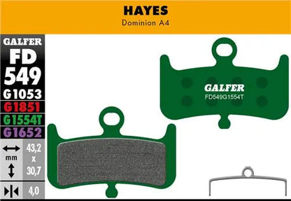 Galfer Bremsbeläge Pro für HAYES Dominion A4