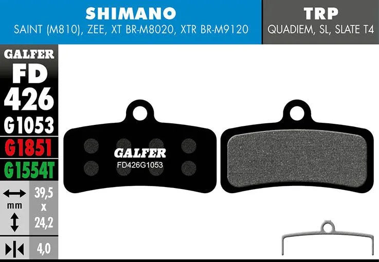 Galfer-PRO-Bremsbelaege-SHIMANO-4-Kolben-Saint-Zee-XTR-XT-SLX-Deore