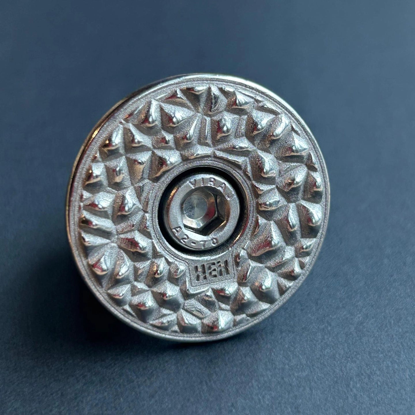 Hex_Components_TOP_CAP_INVERSE_VORNOI_STAINLESS_STEEL