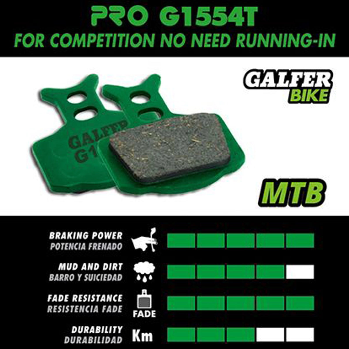 Galfer PRO G1554T Bremsbeläge für MTB Scheibenbremsen