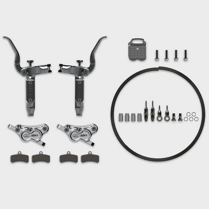 HEL Advocate 4-Piston Hydraulic Disc Brake System Komplett Set - Pure Billet